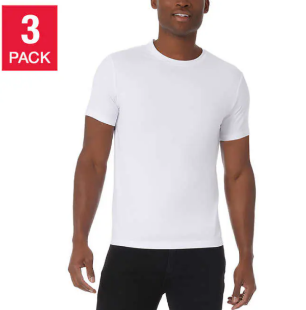 Paquete de 3 camisetas para hombre Talla M, Blanco - 32 Degrees cool