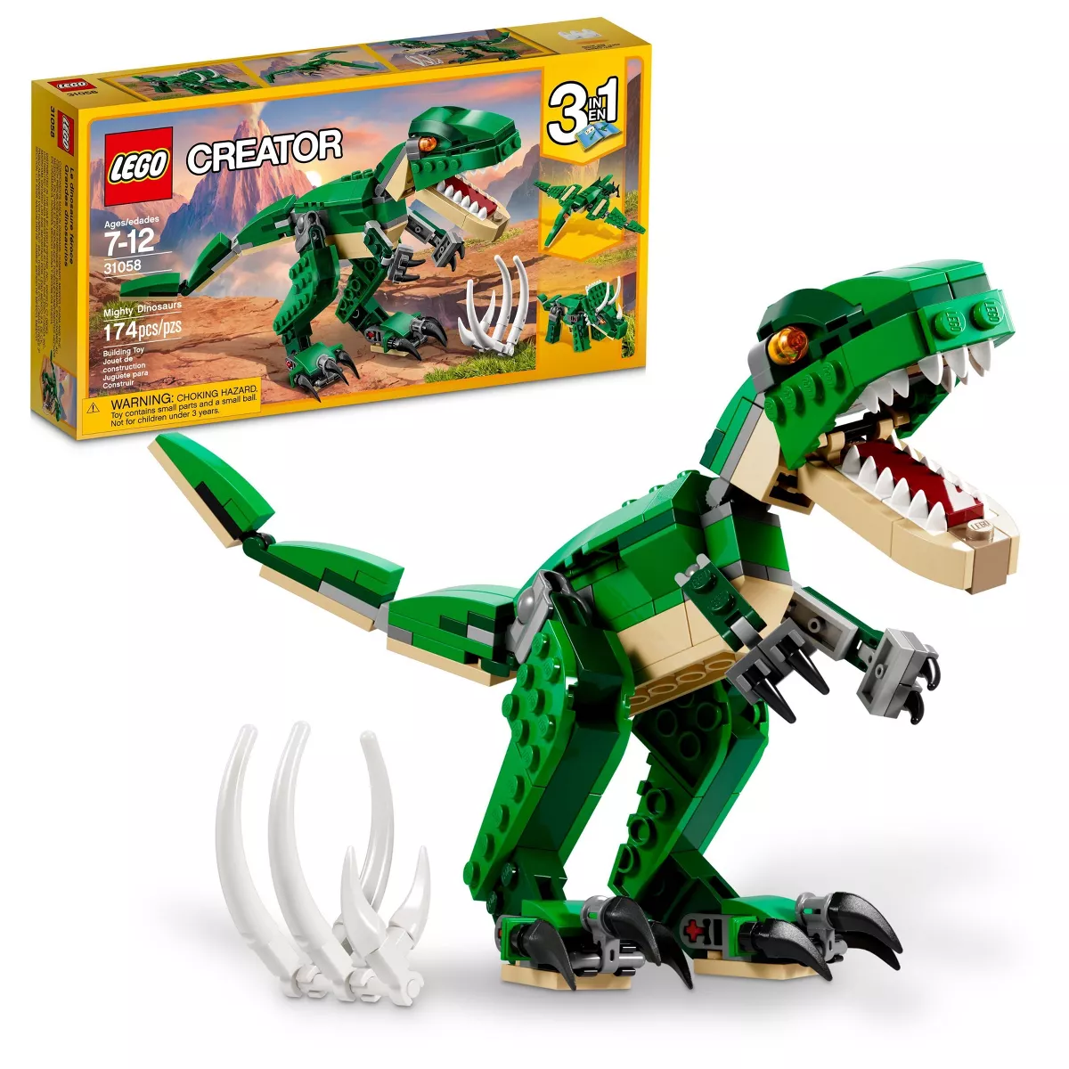 Juego de construcción LEGO de dinosaurios 3 en 1 para niños - LEGO