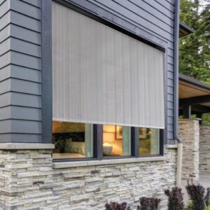 Alternative view of Persiana de 10x8 ft de exterior con motor y control, color gris - Marca Koolspot