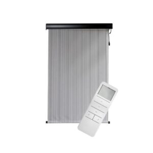 Alternative view of Persiana de 8x8 ft de exterior con motor y control, color gris - Marca Koolspot
