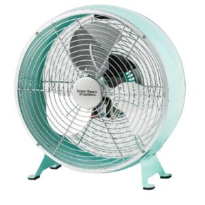 Ventilador retro de 9" de mesa, color menta - Marca Better Homes & Gardens