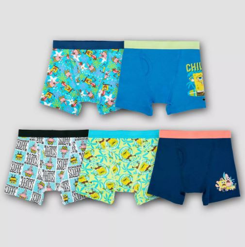 Paquete de 4 boxer de Bob Esponja para ninos talla 4 Segunda que Barato