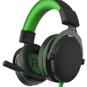 Audífonos gamer alámbricos, color negro/verde - Marca Onn