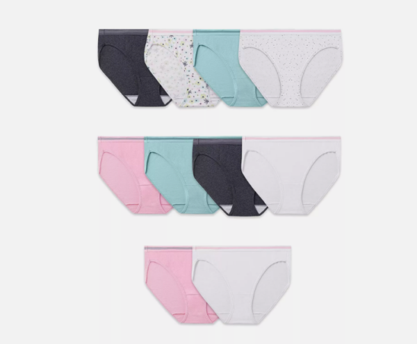 Paquete de 10 calzones para mujer Talla S, colores variados - Fruit of the Loom