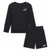 Conjunto de short y sudadera Unisex para niños talla S (7/8) - Marca Puma