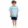 Camisa de playa con patrón de rayas para niño, talla 7/12 - Marca Tommy Bahama