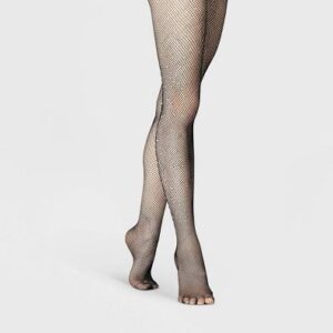 Medias negras de rejilla para mujer, talla 1X/2X- Marca A New Day