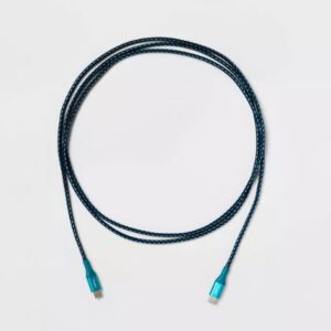 Alternative view of Cable trenzado de USB-C a USB-C de 6 pies - Marca Heyday