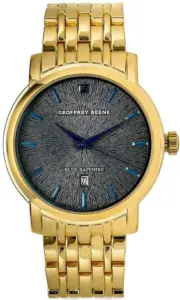 Reloj para caballero con detalles de zafiro azul marca Geoffrey Beene