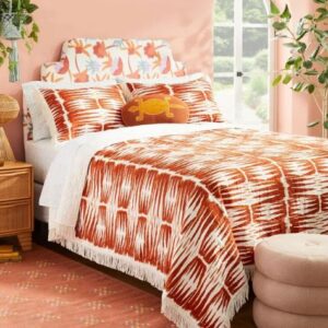Alternative view of Funda para almohada, tamaño estándar color naranja con blanco - Marca Opalhouse