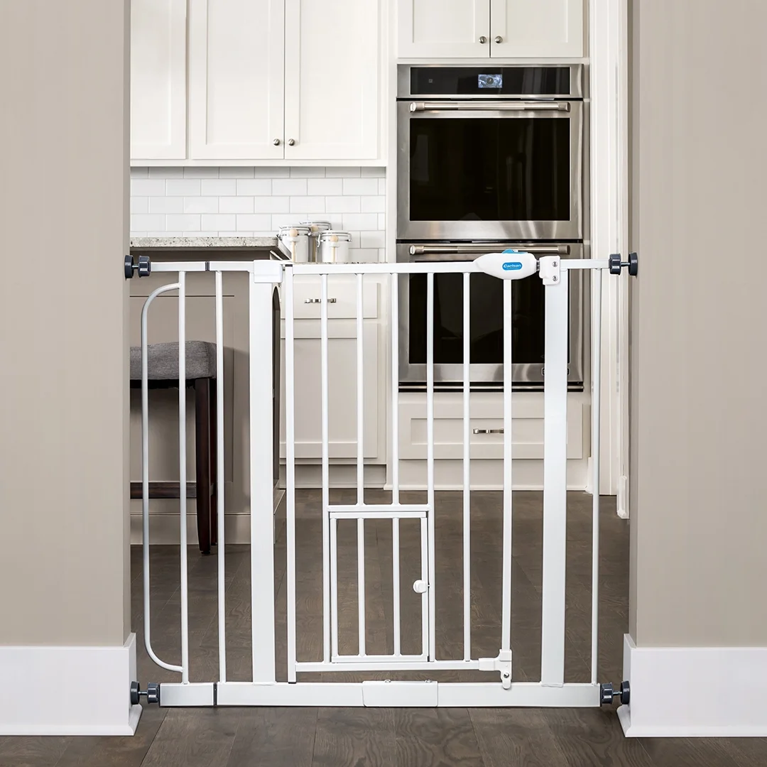 Reja para mascotas extra ancha con puerta -Carlson pet