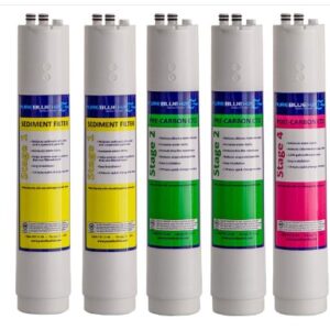 5 filtros de repuesto anuales para sistema de filtración de agua - Pure Blue H2O