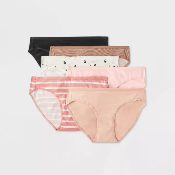 Paquete de 6 calzones para dama talla XS marca Auden