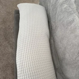 Alternative view of Funda de almohada con diseño de gofres, blanco - Casaluna