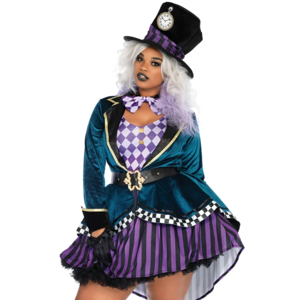 Disfraz del Sombrerero loco para dama talla 1X -Leg Avenue