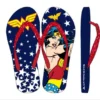 Sandalia para dama Talla XL de la Mujer Maravilla -DC COMICS