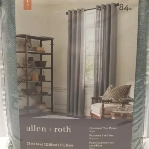 Alternative view of Par de paneles de cortina color gris de 52x84 pulgadas - Allen