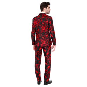 Alternative view of Traje para adulto color negro con rojo para Halloween talla XL
