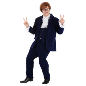 Alternative view of Disfraz de bailarín de los años 60 talla L para adultos, Azul - FUN Costumes