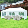 Carpa de 10 x 20 pies con 6 paredes laterales, blanco -Costway