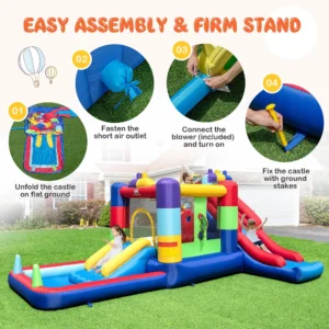 Alternative view of Brincolín inflable para niños con Soplador de 735W  -Costway
