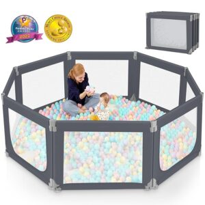 Corralito infantil plegable, diferentes formas color gris -Kidirect