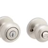 Perilla de puerta con llave en níquel satinado -Kwikset