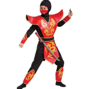 Disfraz de ninja de prestigio para niños de Disguise, Talla 5