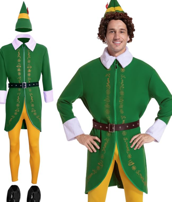 Disfraz de elfo de Navidad de Halloween para adultos Talla M