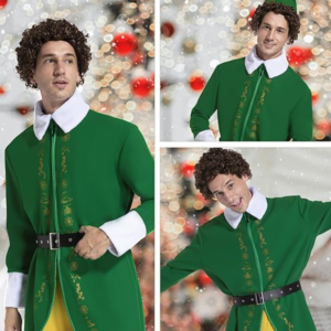 Alternative view of Disfraz de elfo de Navidad de Halloween para adultos Talla M