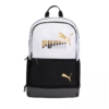 Mochila Eclipse de 18,5" para niños de PUMA, color negro, blanco y dorado