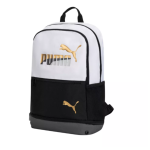 Alternative view of Mochila Eclipse de 18,5" para niños de PUMA, color negro, blanco y dorado