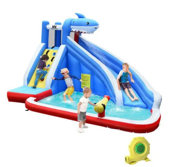 Brincolín acuático inflable con soplador de 750 vatios -Costway