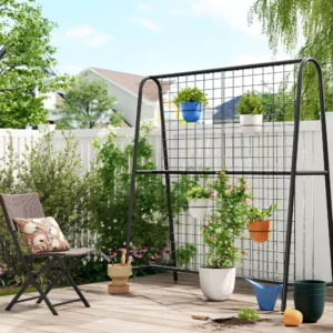 Biombo decorativo para exteriores con estructura en A de 69,5" en color negro - Room Essentials