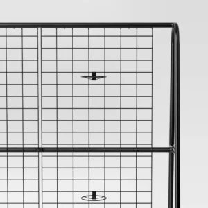 Alternative view of Biombo decorativo para exteriores con estructura en A de 69,5" en color negro - Room Essentials