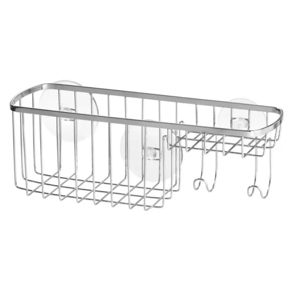 Cesta de ducha con ventosa, cromada -iDESIGN