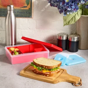 Alternative view of Topper con 2 bolsas de hielo, Rojo -Fit & Fresh