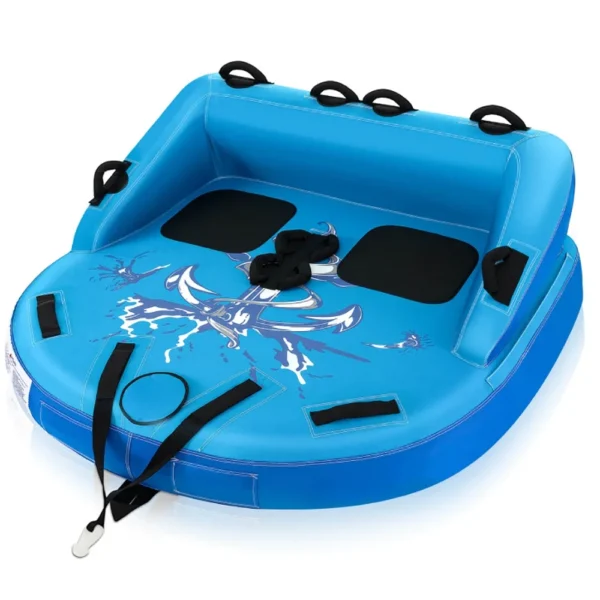 Inflable acuático remolcable  para 2 personas, azul -Resenkos