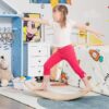 Tabla balance y multiusos, madera de 35" para niños y adultos -Costway