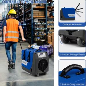 Alternative view of Deshumidificador industrial con bomba y manguera de drenaje de 180 pintas -Costway