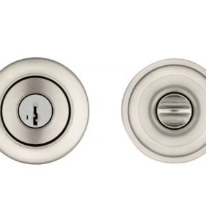 Alternative view of Perilla de puerta con llave en níquel satinado -Kwikset