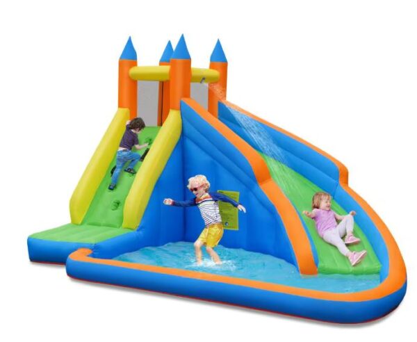 Brincolín acuático inflable 13 ft con motor -Costway
