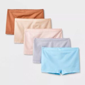Paquete de 5 calzoncillos cortos para niña, Talla 10-12 - Marca Art Class