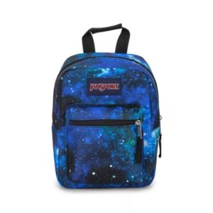 Lonchera con estampado de galaxia, color azul - Marca JanSport