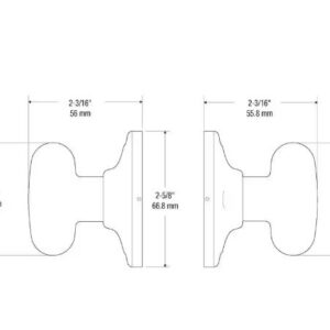 Alternative view of Perilla de puerta redonda de níquel satinado  -Kwikset