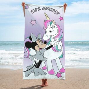 Toalla de playa 71x147cm con diseño de Minnie Mouse