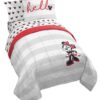 Juego de edredón de 7 piezas tamaño Full con diseño de Minnie Mouse
