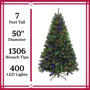 Alternative view of Árbol de navidad abeto Valley 7 pies,  LED multicolor -Holiday Time