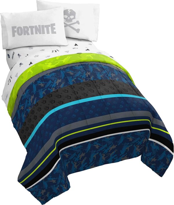 Juego de colcha de 5 piezas tamaño Full con diseño de Fornite -Jay Franco