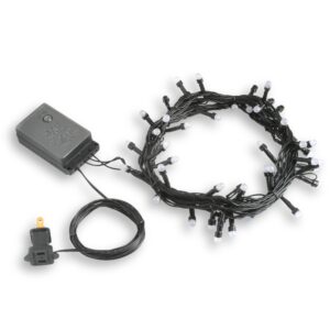 Alternative view of Árbol en maceta de 4" Pino con cadena de luces naranjas -National Tree Company